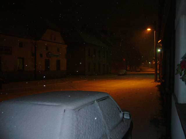 Zimní pohled na ulici